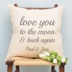 Personalised Love You To The Moon And Back Cushion